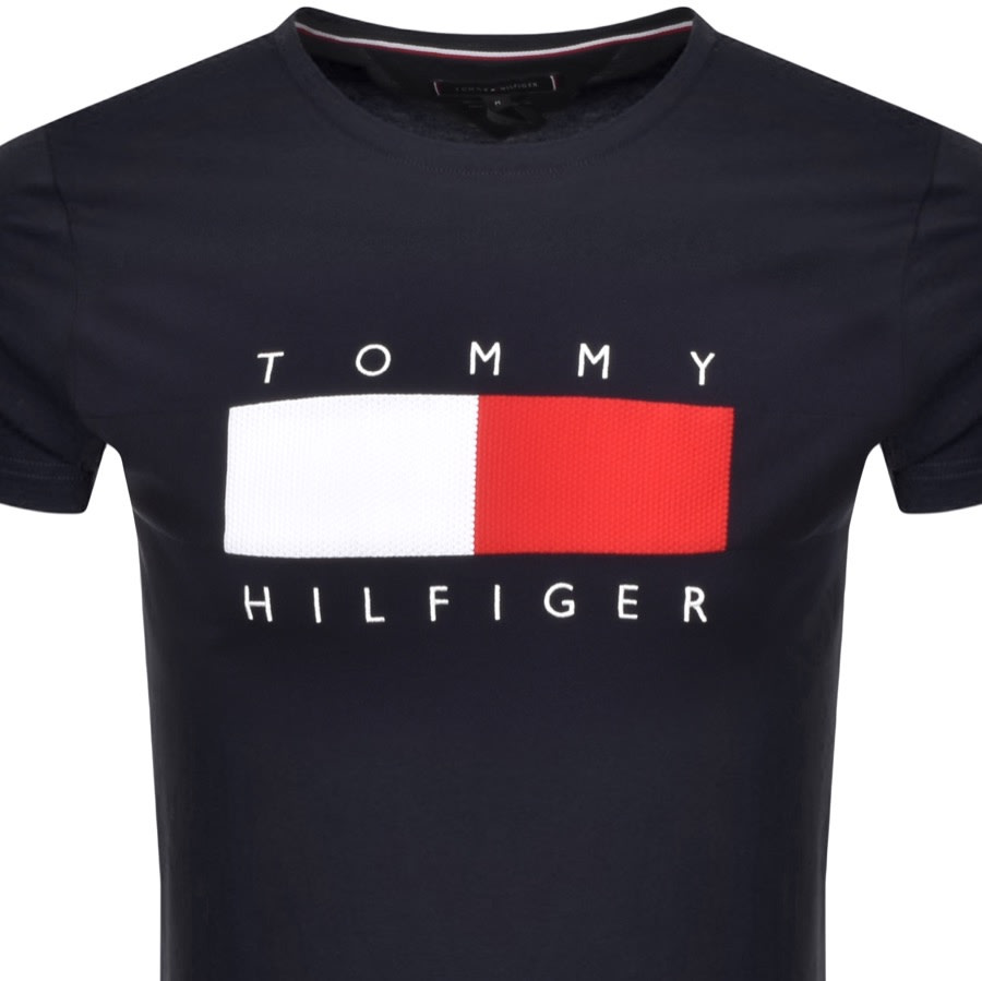 Alternative Image for ProductTommy Hilfiger Corp Texture Insert T Shirt Navy2